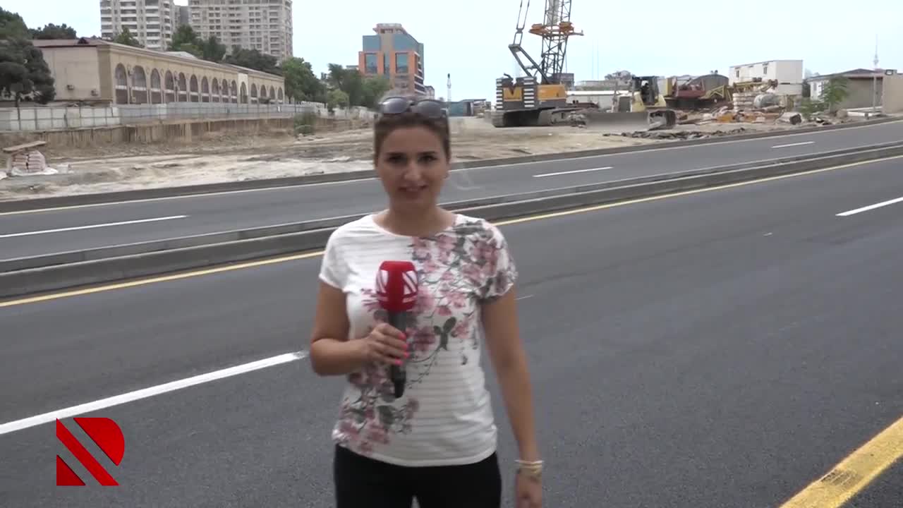 Cəlil Məmmədquluzadə küçəsində çökən yol bərpa edilərək sürücülərin istifadəsinə verilib
