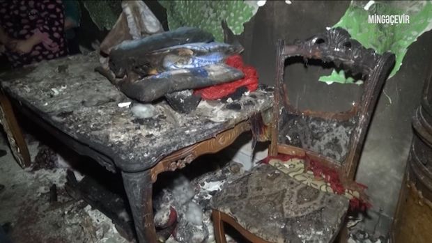 Mingəçevirdə beşmərtəbəli binada yanğın