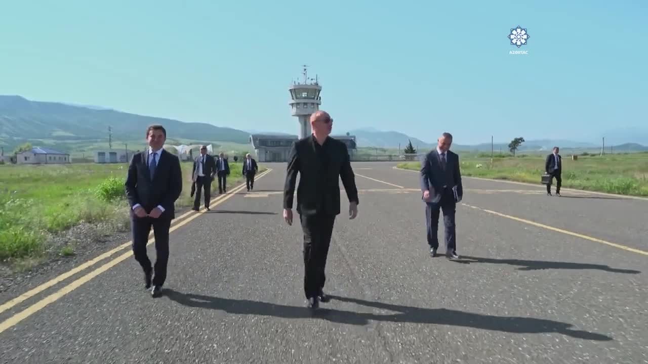 Prezident İlham Əliyev Xocalı hava limanında oldu