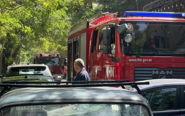 Bakının mərkəzində restoranda yanğın