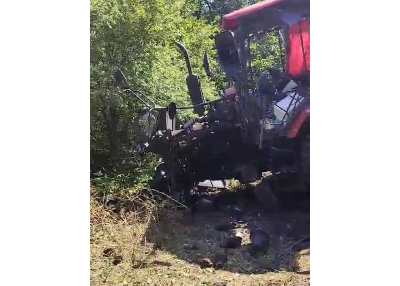 Xocalıda traktor minaya düşdü