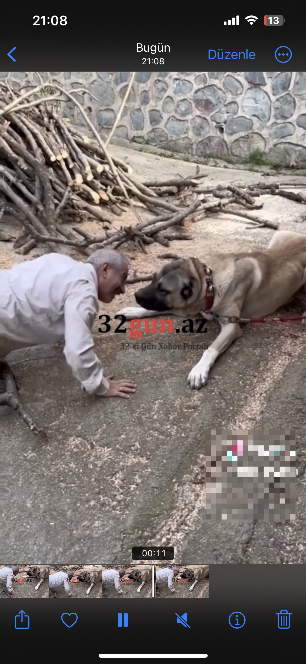 Yaşlı kişinin bu hərəkəti viral oldu