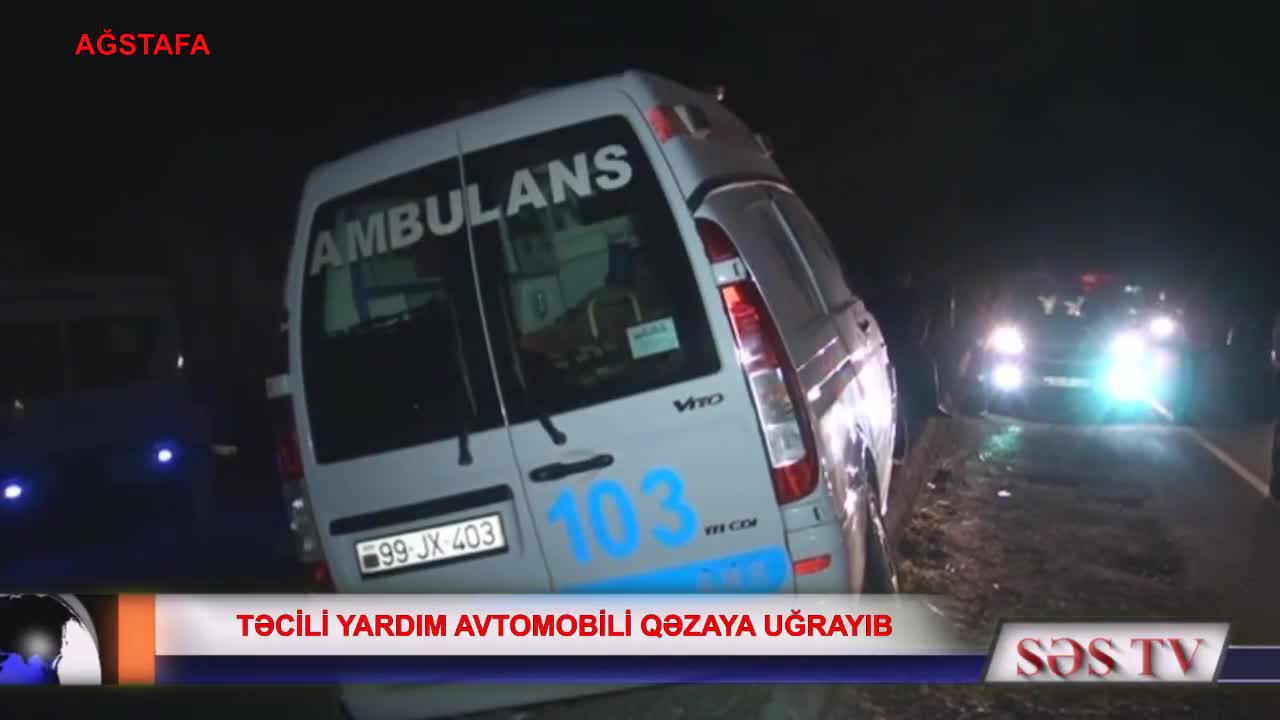 Köməyə gedən təcili yardım avtomobili qəzaya uğrayıb