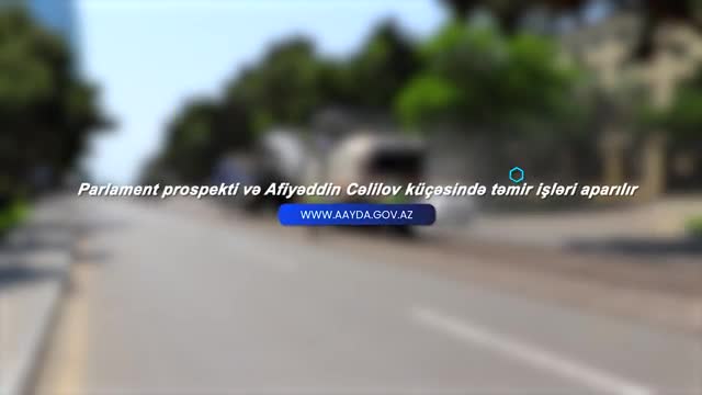 Afiyəddin Cəlilov küçəsində təmir işləri aparılır