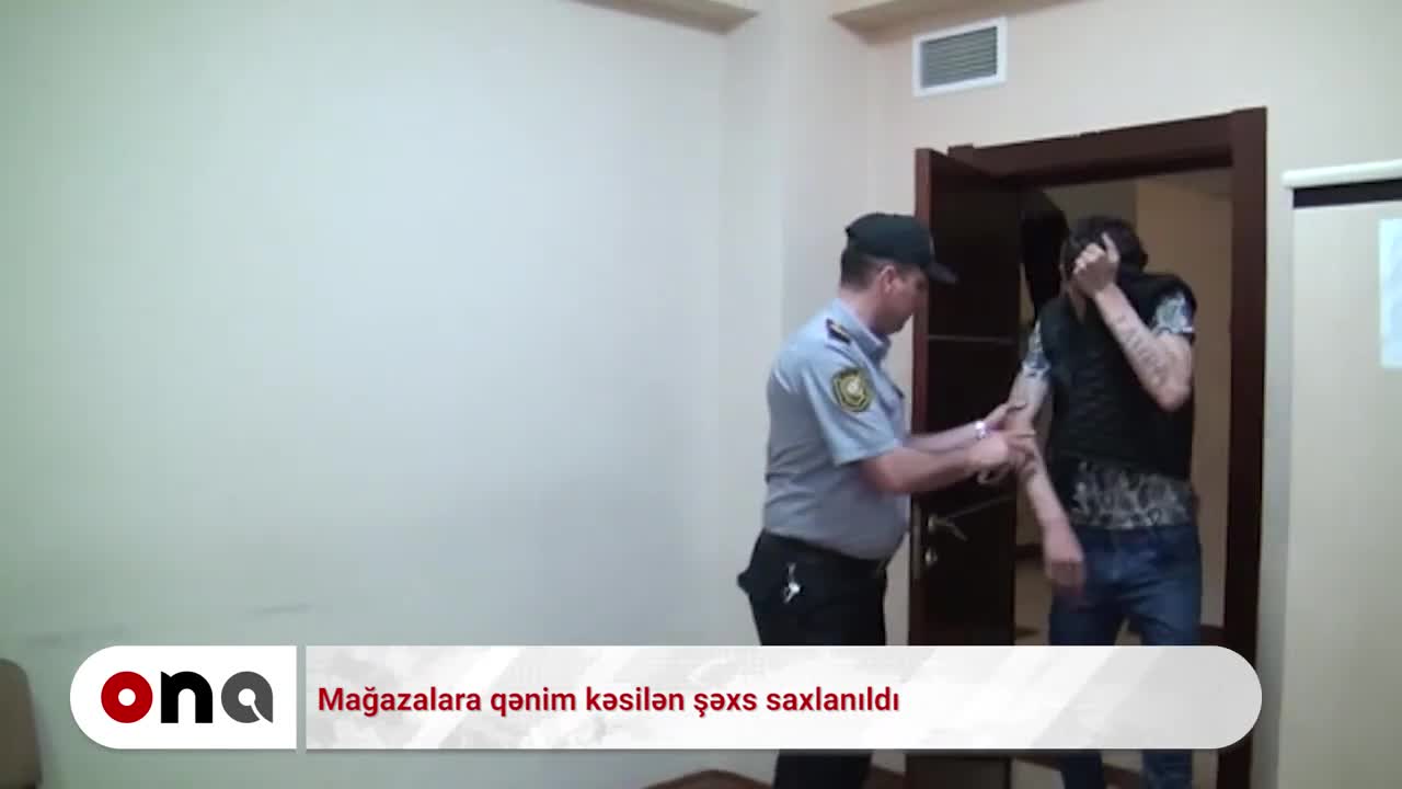Mağazalara qənim kəsilən şəxs saxlanıldı